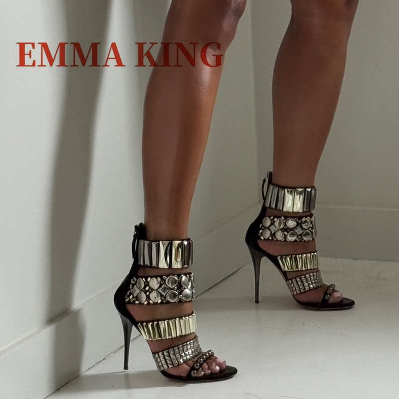 Women Shoes Formal - Sandali con cinturino alla caviglia decorati