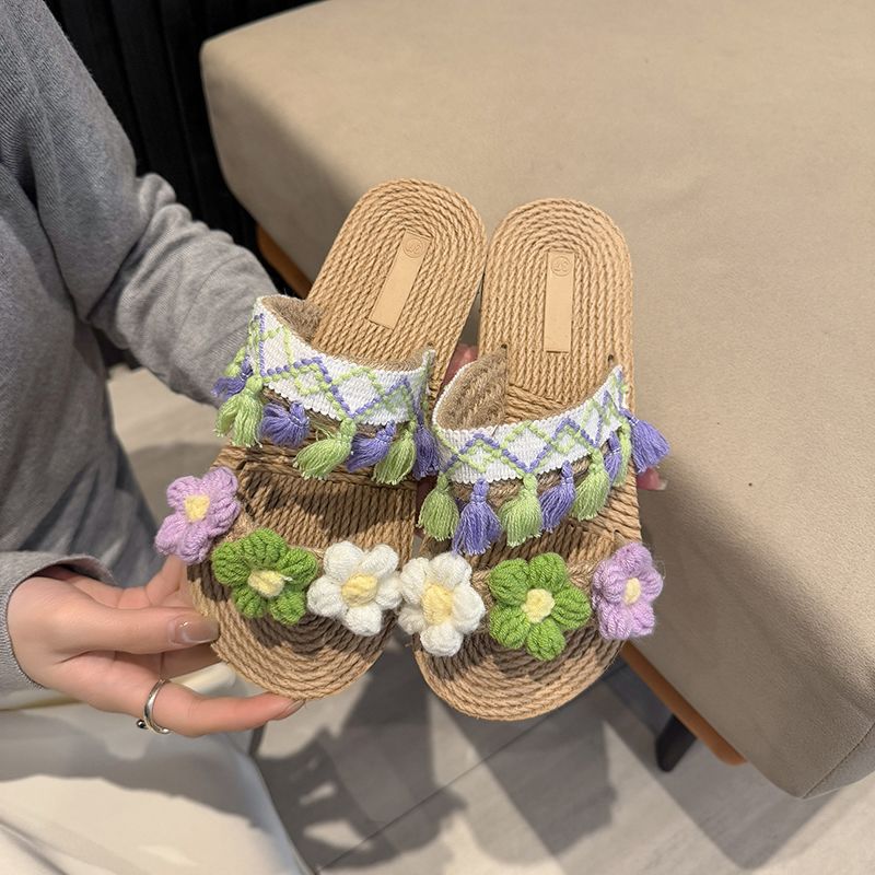 Women Shoes Must Have - Sandali Intrecciati in Juta alla Moda