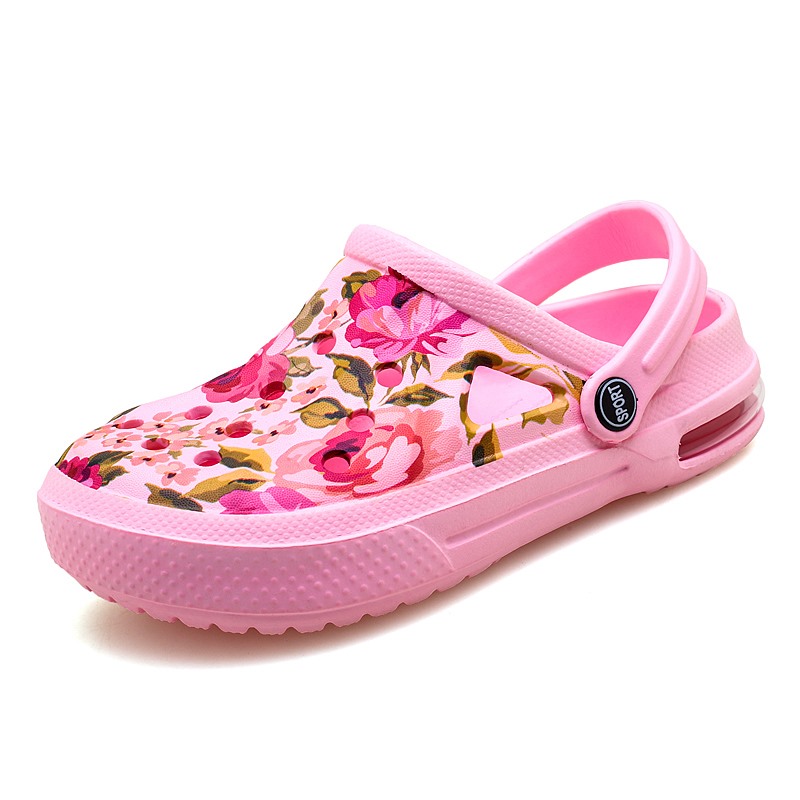 Women'S Shoes Crocs - Estate Donna Floreale Graffiti Zoccoli Sandali