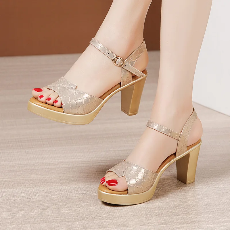 Women Shoes Formal - Sandali con tacco a blocco da