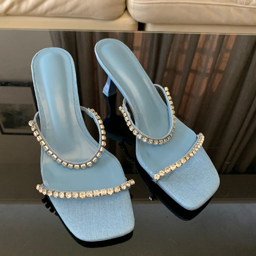 Denim Strass Sandali con tacco - Women Shoes Zara recensione e prezzo