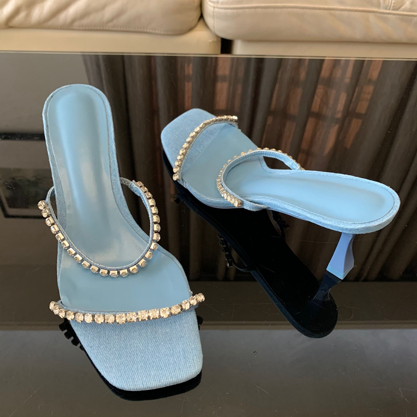 Denim Strass Sandali con tacco - Women Shoes Zara recensione e prezzo