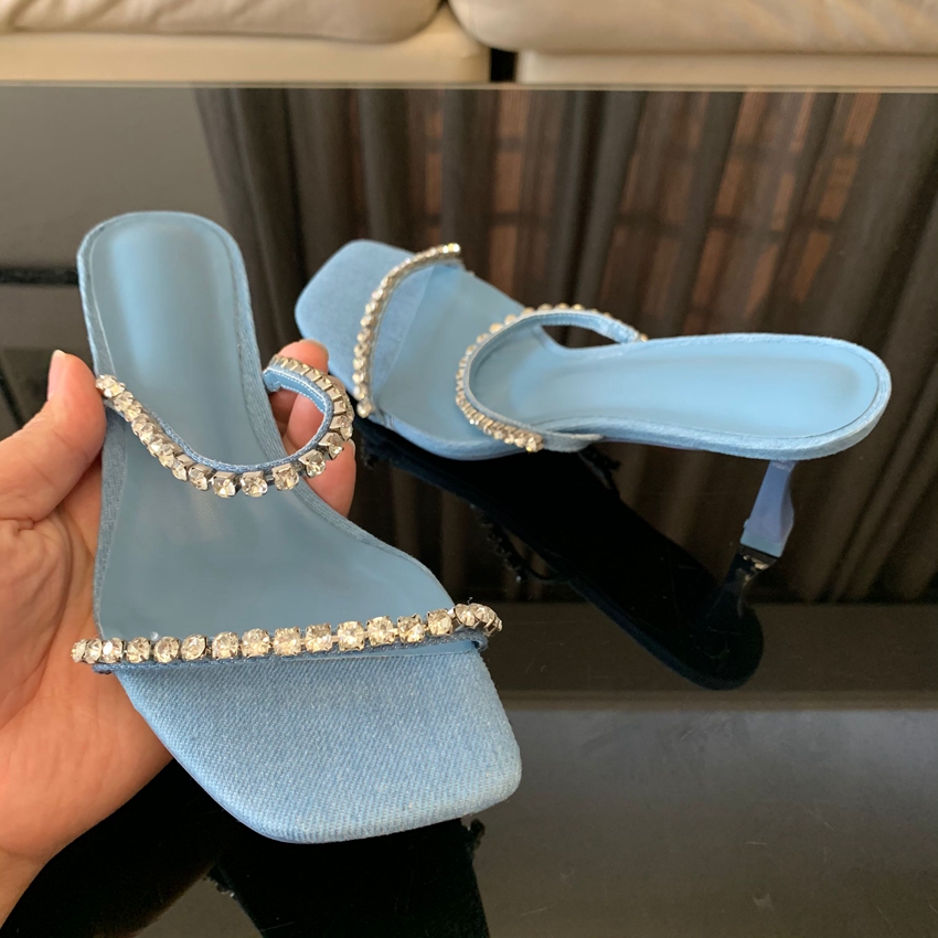 Denim Strass Sandali con tacco - Women Shoes Zara recensione e prezzo